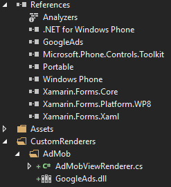 Windows Phone AdMobViewRenderer Creation